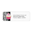 Search for zebra print return address labels Cupcake