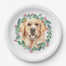 Search for golden retriever christmas plates Pet