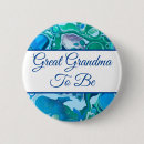 Search for grandma to be baby shower badges Blue