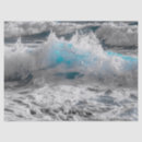 Search for ocean waves tissue paper Turquoise