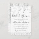 Search for silver white bridal shower invitations Modern