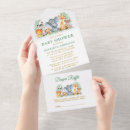 Search for green gold baby shower invitations Safari animals