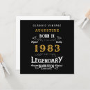 Search for 40 years cards Black and gold