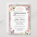 Search for rose quinceanera invitations Glitter