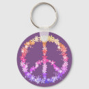 Search for peace sign key rings Flowers