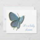 Search for blue butterfly invitations Shower