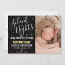 Search for seasonal birth announcement cards silent night