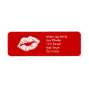 Search for make up artist return address labels Lips