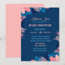 Search for pink and navy baby shower invitations Elegant