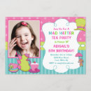 Search for mad hatter tea party invitations Alice in wonderland