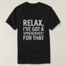 Search for relax tshirts Spreadsheet