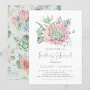 Search for succulent rehearsal dinner invitations Watercolor