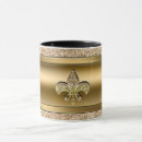 Search for gold fleur de lis mugs French