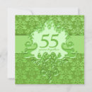 Search for emerald green wedding anniversary invitations Damask