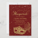 Search for red mardi gras mask invitations For her