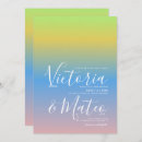 Search for pink ombre wedding invitations Abstract