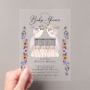 Search for purple and black baby shower invitations Floral