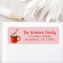 Search for hot chocolate return address labels Pink