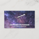 Search for astronomy space business cards scientist