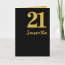 Search for elegant 21st birthday cards Black and gold