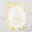 Search for foil christening invitations Greenery