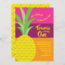 Search for pineapple 1st birthday invitations Hawaiian