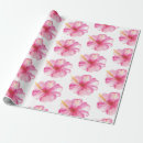 Search for hibiscus wrapping paper Watercolor