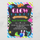 Search for neon bowling birthday invitations Glow in the dark