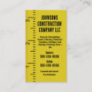 Search for ruler business cards Construction