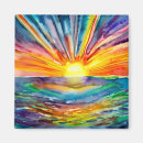 Search for rays of sun magnets Sunset