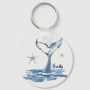 Search for blue whale round key rings Watercolor