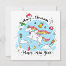 Search for unicorn christmas cards Cartoon