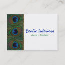 Search for peacock feather business cards Gold