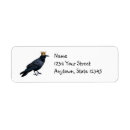Search for crown return address labels Black