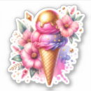 Search for pink and gold floral stickers Birthday