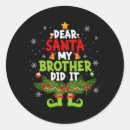Search for brother stickers Santa