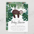 Search for sloth baby shower invitations Botanical