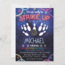 Search for neon bowling birthday invitations Girl