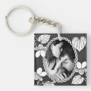 Search for black white flowers key rings Photograph