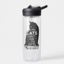 Search for cat design water bottles Crazy cat lady