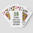 Search for 80th birthday playing cards Humour