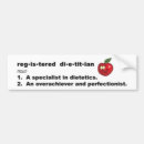 Search for registered bumper stickers Dietician