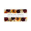 Search for fall flower return address labels Rustic