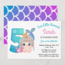 Search for mermaid 5th birthday invitations Cute