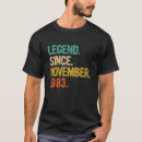 Search for legend since 1983 tshirts 39th