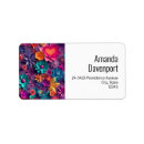 Search for purple and orange return address labels Floral
