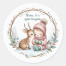 Search for forest baby shower stickers Baby it's cold outside