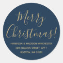 Search for gold return address stickers Merry christmas