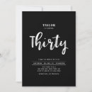 Search for black and white 30th birthday invitations Simple