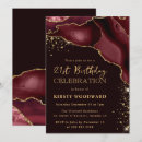 Search for burgundy and gold birthday invitations Agate